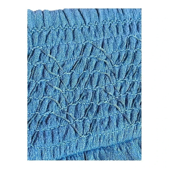 HAILEY & CO. OFF THE SHOULDER TIERED BLUE FLOWY RAYON DRESS‎ WOMEN'S SIZE LARGE - Picture 4 of 9